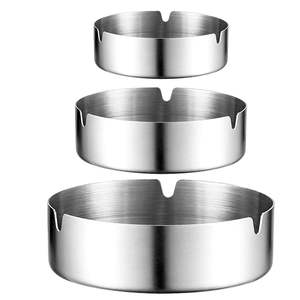 Premium Quality Gold Grey Silver Stainless Steel <b>Ashtray</b> Metal Cigar <b>Ashtray</b> <b>Portable</b> Ash Tray - Product Image 1