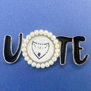 Pin de Votación <span class=keywords><strong>Swing</strong></span> Phi en Blanco y Negro Esmaltado - Product Image 2