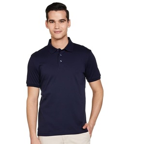 Camiseta Clásica de Manga Corta con Cuello para Hombre, Fabricada en India, Ecológica, de Poliéster y Algodón, para Uso Diario en Exteriores/Viajes - Product Image 1