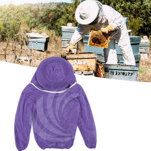 Chaqueta de Apicultura Protectora Ventilada Morada al por Mayor para Hombres y Mujeres para la Caza de Abejas - Product Image 4