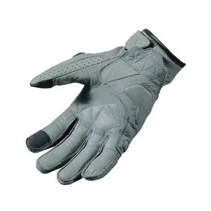 Guantes de Motocicleta Unisex de Cuero Genuino con Diseño de Logotipo Personalizado, Guantes de Carreras de Motocicleta con la Mejor Calidad de Gama Alta - Product Image 1