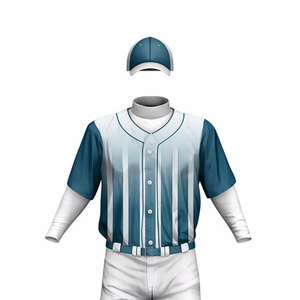 Top Selling Customized Men's <b>Baseball</b> Uniforms Breathable Jersey <b>Sets</b> with Embroidered Team Logo Popular <b>Baseball</b> Wear - Product Image 4