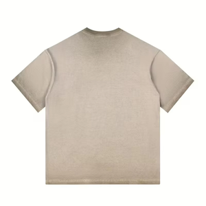 Camiseta de Algodón Grueso para Hombre, Lavada al Ácido, Estilo Holgado, Hombros Caídos, Talla Grande, Tejido Jersey, Camiseta Lisa para Hombre, Venta al Por Mayor - Product Image 2