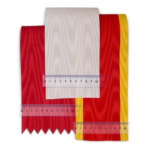 Ruban en gros-grain à effet moiré bleu royal pour tablier maçonnique, écologique, largeur personnalisable, en viscose - Product Image 6