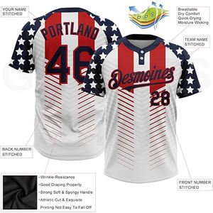 เสื้อเบสบอลทนทานสำหรับทุกฤดู ระบายอากาศได้ดี สามารถปรับแต่งได้ตามต้องการ แบบยูนิเซ็กซ์ คอวี พิมพ์ลายแบบซับลิเมชั่น ตะเข็บเสริมความแข็งแรง - Product Image 2