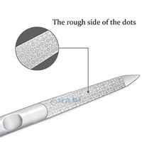 Lima de Uñas Mini de Acero Inoxidable de Alta Calidad con Patrón de Diamante de Doble Cara, Opción de Logotipo Personalizado y Marca Privada para Cuidado de Belleza