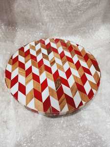 Soporte de repostería y postre con incrustaciones de resina de madera hecho a mano, plato de exhibición de frutas de inspiración Vintage para decoración de mesa de boda y banquete - Product Image 5