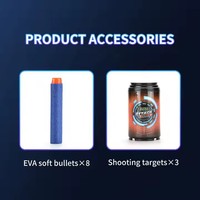 Pistolet à balles souples à air comprimé avec fléchettes en mousse EVA, jouet à action par pompe pour enfants de 8 ans et plus, jeu sûr en intérieur et en extérieur