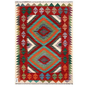 Tapis Kilim d'Afghanistan Maimana 122 X 85 cm Produit à suspendre au mur - Product Image 1