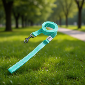 Laisse pour animaux de compagnie bicolore avec bandes réfléchissantes et deux poignées pour colliers, laisses et harnais - Product Image 3