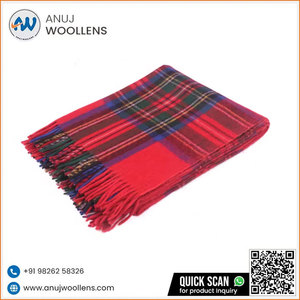 Factory Supply <b>Top</b> Selling Luxury Soft Comfortable Fashionable Royal Stewart Wool Blanket - Product Image 6
