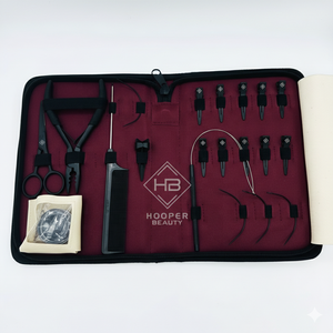 Kit de Herramientas para Extensiones de Cabello HOOPER COMPANY, Acero Inoxidable Profesional, Tijeras, Pinzas, Cinta Adhesiva, con Logotipo, Oferta Especial - Product Image 1