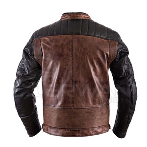 แจ็คเก็ตมอเตอร์ไซค์หนังแท้ ราคาดีที่สุด สำหรับผู้ชาย ผลิตตามสั่ง ขายออนไลน์ แจ็คเก็ตมอเตอร์ไซค์ผู้ชาย - Product Image 2