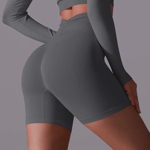 Shorts d'été taille haute sans couture pour femme, écologiques, séchage rapide, effet froncé aux fesses, pour entraînement, fitness et yoga, respirants - Product Image 5