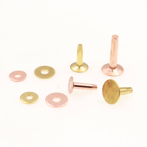 Kit de rivets plats industriels en laiton et aluminium, fixation permanente pour vêtements et sacs - Product Image 1
