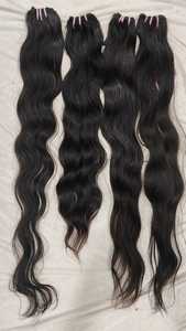 4 paquetes de extensiones de cabello Remy ondulado de 24 pulgadas 100% cabello crudo de templo indio natural sin procesar sin tratar cualquier tipo de productos químicos - Product Image 4