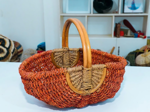 ตะกร้าหวายธรรมชาติสำหรับใช้ในบ้านและสวนตามไลฟ์สไตล์ - Product Image 2