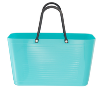 Panier de rangement souple rectangulaire portable en plastique bleu pour salle de bain, vêtements sales, articles divers, avec poignée, dimensions précises 2 cm