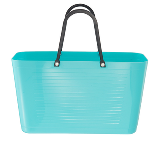 Cesta suave de almacenamiento portátil de plástico multifuncional para baño, ropa sucia, cesta azul con asa, cesta de la compra - Product Image 3