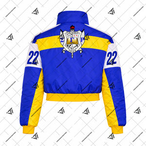 เสื้อแจ็คเก็ตครอปปักลายสำหรับผู้หญิง ของสมาคมนักเรียนหญิงกรีก Sigma Gamma Rho ขายส่ง |   เครื่องใช้ในพิธีกรรมกรีก - Product Image 2