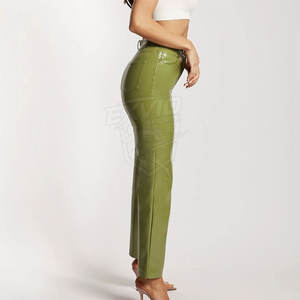 Pantalons en cuir pour femmes les plus vendus Pantalons en cuir pour femmes de haute qualité Pantalons en cuir de couleur unie Fabriqués au Pakistan - Product Image 6