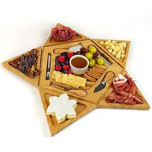 Plateau en bois original fantaisie en bois de haute qualité avec plateau de service en forme de rond en bois de taille personnalisée nouveauté - Product Image 2