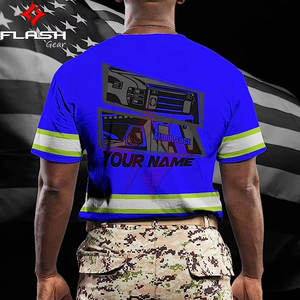 Camisa de Seguridad Impermeable de Alta Visibilidad ANSI Clase 1 con Nombre Personalizado, Ropa de Trabajo de Alta Visibilidad para Corredores, Ciclistas y Construcción - Product Image 2