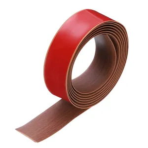 Bande de transition de sol auto-adhésive au design moderne de 9.84 pieds Thai Teak 2 \ "Couverture de sol Plinthe Accessoires de sol Garniture - Product Image 1