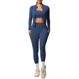 Comfortable High Manufacture <b>Women</b> Yoga <b>Set</b> Legging & Bra Jacket With Long Sleeve Light <b>Weight</b> <b>Women</b> Yoga <b>Set</b> - Product Image 1