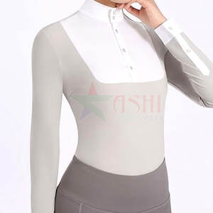 Camisa de Competición Ecuestre para Mujer para Concursos de Doma Clásica - Diseño Clásico Impermeable y Cortavientos de Spandex/Poliéster - Product Image 6