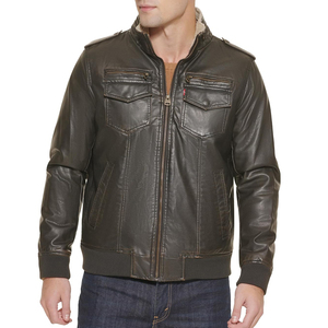 Offre Spéciale Taille et Couleur Personnalisées Veste en Cuir pour Hommes Veste en Cuir pour Homme de Haute Qualité - Product Image 1