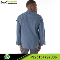 Uniforme de Restaurant unisexe personnalisé, veste de Chef en jean à manches courtes, uniforme de travail pour la cuisine