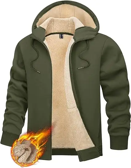 Oem Custom Nieuwe Mode Unisex Borduurwerk Hoodies Custom Sweatshirt Zip Sherpa Fleece Hoodies 2023-24