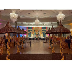 Último conjunto de escenario musulmán Nikah boda tradicional Mehandi decoración de escenario boda gloriosa Sangeet Configuración de escenario - Product Image 3