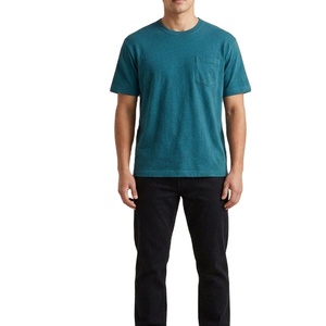 Camiseta de Algodón Grueso 2026, Nueva Llegada, Sostenible, Lisa, Teñida, para Hombre, Premium, Transpirable, Corte Regular - Product Image 1