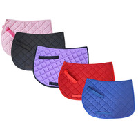 Tapis de selle de haute qualité 100% coton, rembourrés de mousse, chauds et doux, avec logo personnalisé, doublure en polycoton, pour l'équitation, le dressage et le saut d'obstacles.