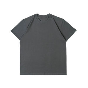 T-shirt surdimensionné pour hommes avec logo personnalisé 100% Poids lourd 220g Coton Dernière tendance Épaule tombante Motif solide Conception tricotée - Product Image 5