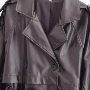 Fashionable Genuine <b>Leather</b> <b>Coats</b> for Men Handmade Black Winter Outerwear, Designer Slim Fit <b>Trench</b> Jacket - Product Image 5