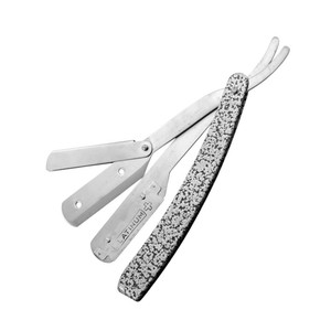 Maquinilla de Afeitar Plegable con Hoja de Acero Inoxidable y Mango de Plástico para la Cara y la Barba de los Hombres - Hoja Única Manual No Desechable - Product Image 3