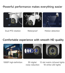 Caméra V380 P12 4G PTZ pour la maison nouvellement lancée 2023 sécurité sans fil analogique extérieur haute définition objectif étanche vision nocturne - Product Image 3