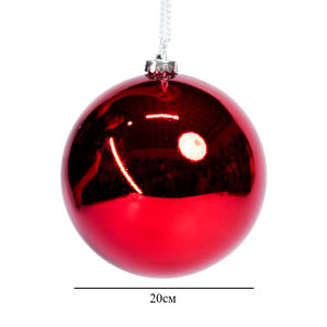 Décorations du Nouvel An, boule d'arbre de Noël en plastique de haute qualité, grande taille, finition lisse et brillante, couleurs assorties - Product Image 4