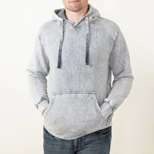 เสื้อสเวตเตอร์ผ้าฝ้าย350กรัมของผู้ชายซักลายกรดวินเทจ - Product Image 2