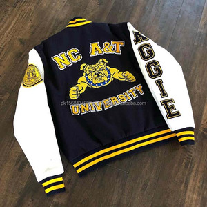 Veste universitaire en laine personnalisée à succès, broderie appliquée, décoration à boutons, style décontracté, logo de baseball, patchs, lettres d'hiver - Product Image 5