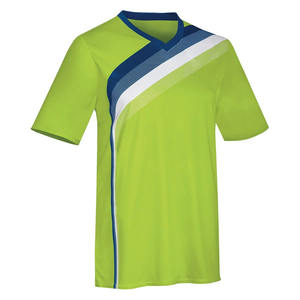 Maillots de football personnalisés de haute qualité 100% polyester respirant demi-manche col en V Version de joueur de football - Product Image 1