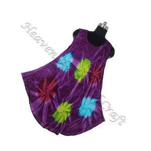 เดรสยาวมัดย้อมสำหรับผู้หญิงเดรสยาวแบบผูกย้อมสีสวยงามระบายอากาศได้ดีสำหรับฤดูร้อน - Product Image 3