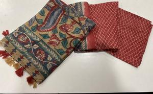 Sari étnico de diseñador de lino exclusivo indio, última moda estampada tradicional para fiesta, Ropa Étnica nupcial, fantasía más vendida - Product Image 3