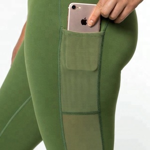 กางเกงออกกำลังกายเอวสูงตาข่ายป้องกันแบคทีเรียสำหรับผู้หญิงเลกกิ้งออกกำลังกายโยคะเลกกิ้งออกกำลังกาย - Product Image 5