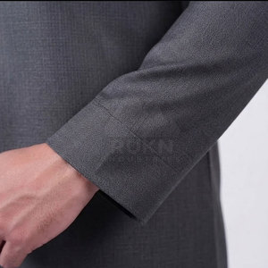 Simple Cotton Arabic <b>Thobe</b> for <b>Men</b> Traditional Long Breathable Lightweight Comfortable Flowing Fit Full Sleeve Crew Neck Button - Product Image 5