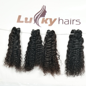 Extensiones de cabello humano 100% sin procesar de trama doble, máquina donante de cabello indio ondulado profundo alineado con cutícula virgen, precio al por mayor - Product Image 5