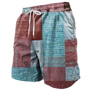 Pantalones cortos de playa con estampado 3D a cuadros coloridos para hombre, nuevos Pantalones deportivos de gran tamaño para tabla de surf, trajes de baño Retro, bañadores, ropa para niños - Product Image 6